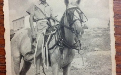 ראובן על הסוס בגבעת נילי שנות ה-50